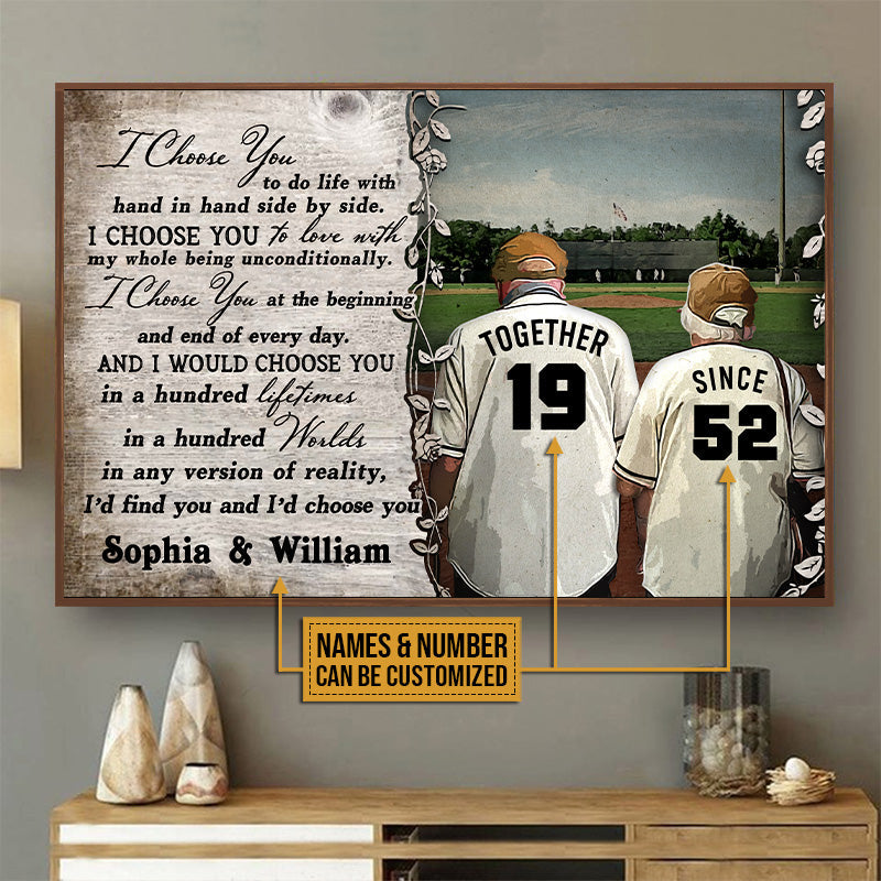 Personalized Baseball I Choose You Customized Poster