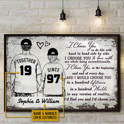 Personalized Baseball I Choose You Young Customized Poster