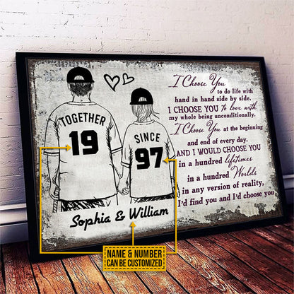 Personalized Baseball I Choose You Young Customized Poster