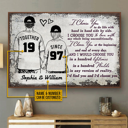Personalized Baseball I Choose You Young Customized Poster