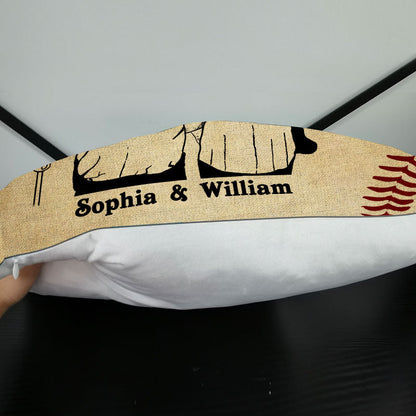 Personalized Baseball Sketch Yellow Hold Your Hand Customized Pillow