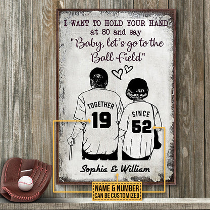 Personalized Baseball Vertical Together Since Customized Poster