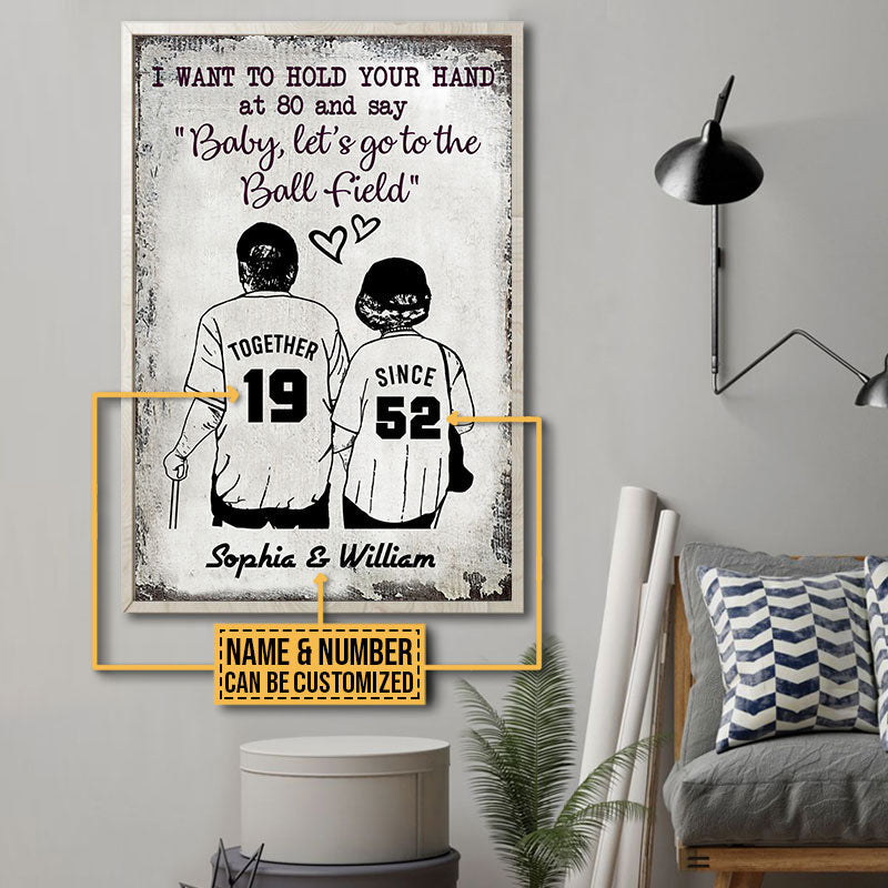 Personalized Baseball Vertical Together Since Customized Poster