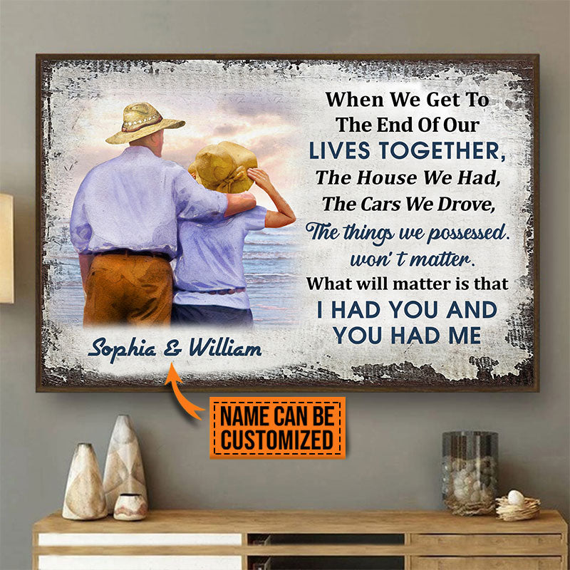 Personalized Beach Couple When We Get To Custom Poster
