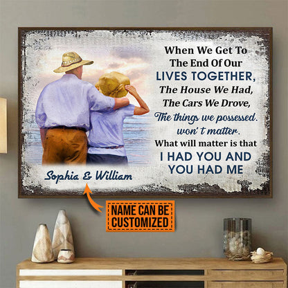 Personalized Beach Couple When We Get To Custom Poster