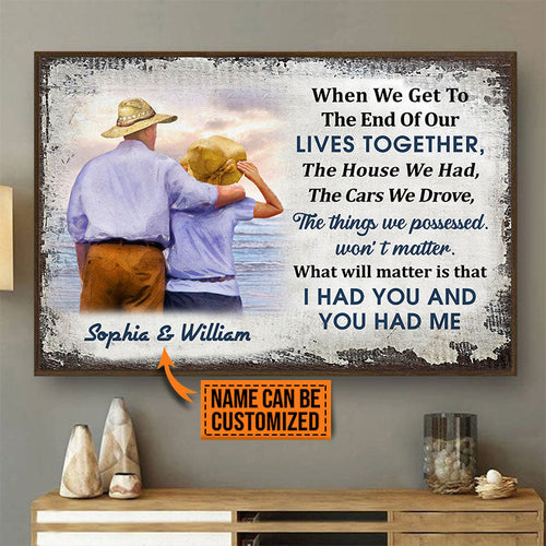 Personalized Beach Couple When We Get To Custom Poster
