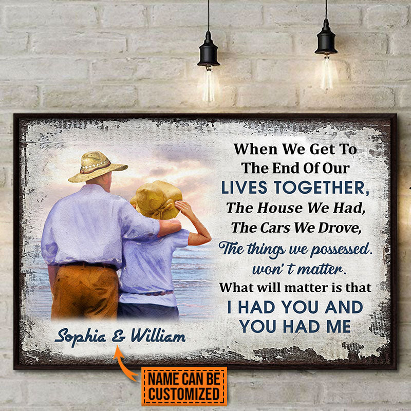 Personalized Beach Couple When We Get To Custom Poster