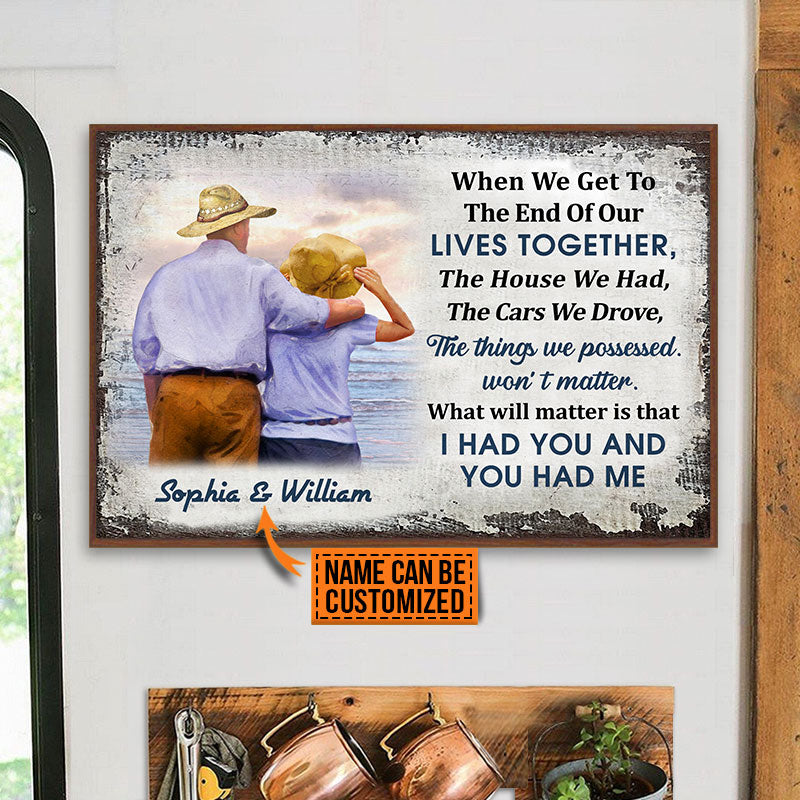 Personalized Beach Couple When We Get To Custom Poster