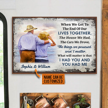 Personalized Beach Couple When We Get To Custom Poster