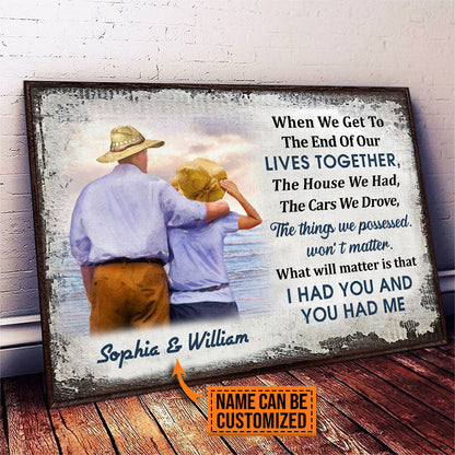 Personalized Beach Couple When We Get To Custom Poster