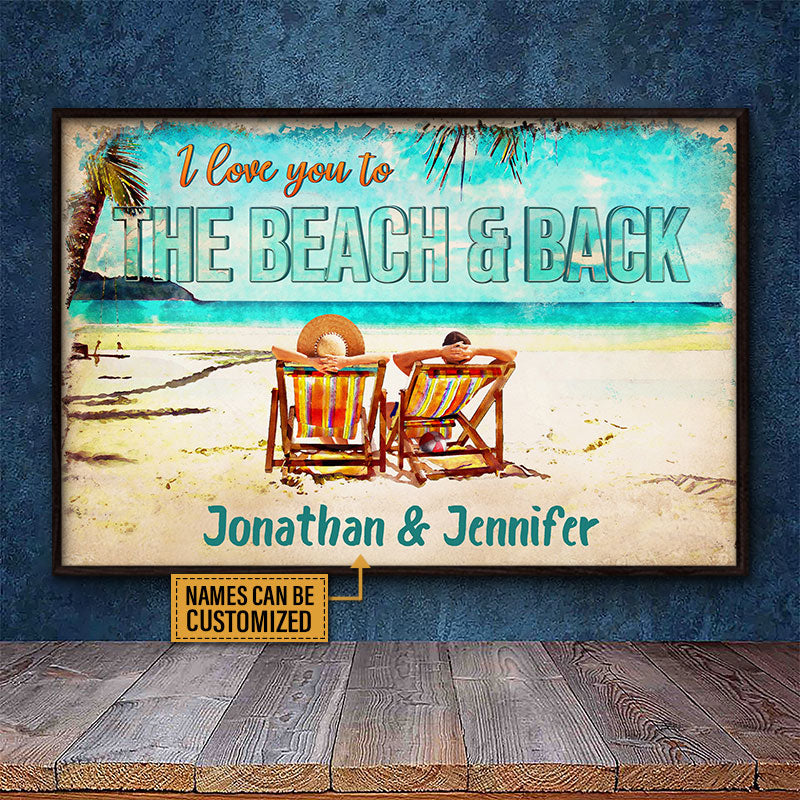 Personalized Beach Love You To The Beach Customized Poster