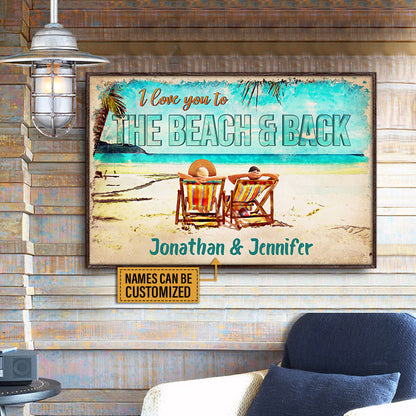 Personalized Beach Love You To The Beach Customized Poster