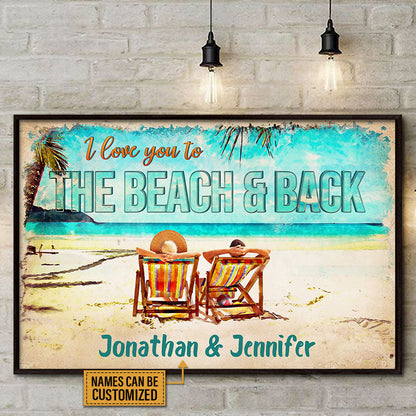Personalized Beach Love You To The Beach Customized Poster