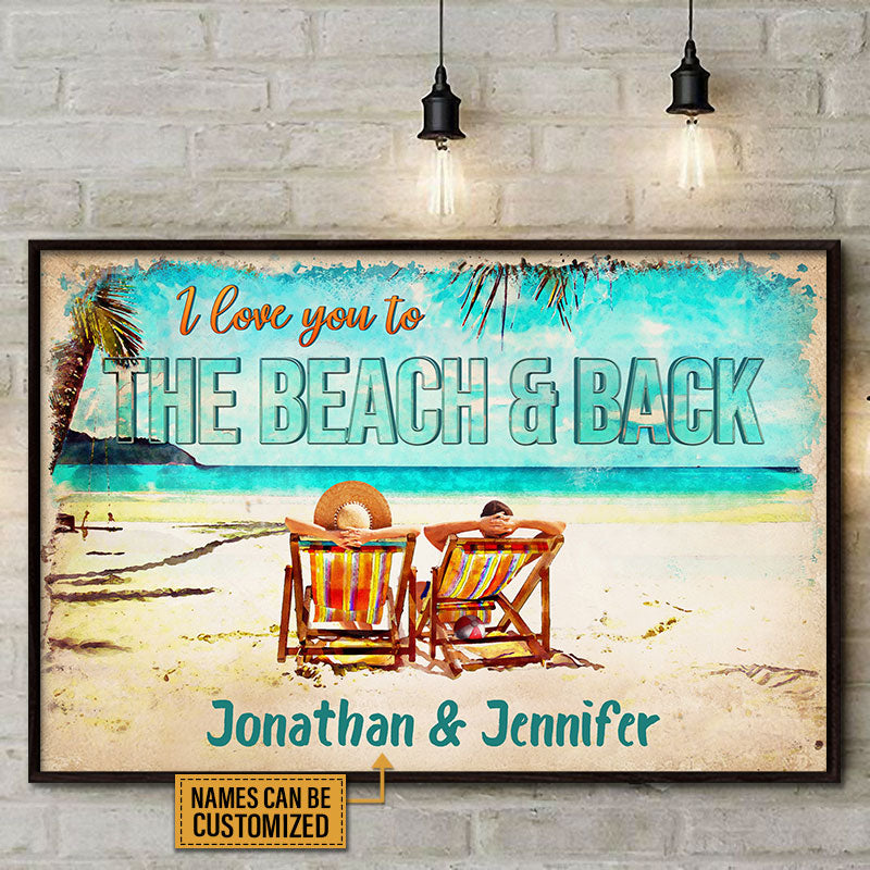 Personalized Beach Love You To The Beach Customized Poster