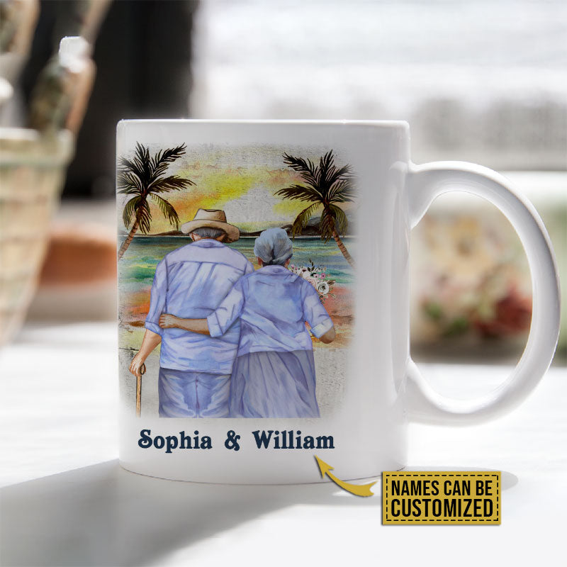 Personalized Beach Old Couple When We Get Custom Mug