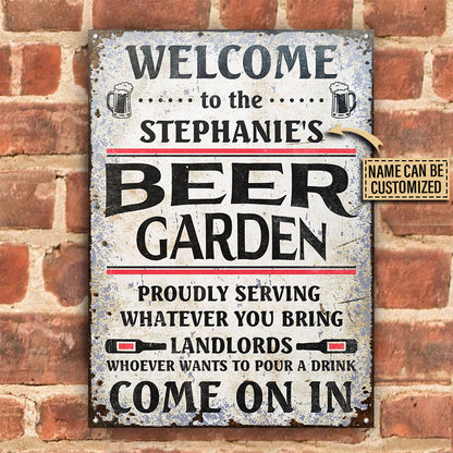 Personalized Beer Come On In Customized Classic Metal Signs