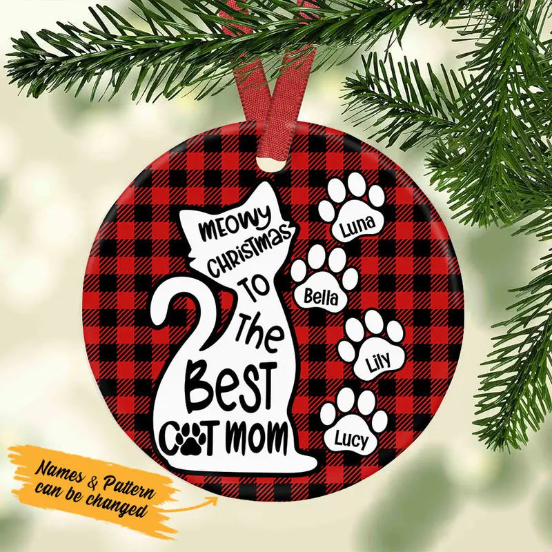 Personalized Best Cat Mom Christmas Ornament ornament The Next Custom Gift