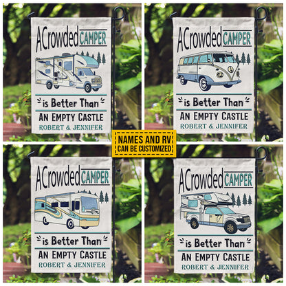 Personalized Camping A Crowded Camper Custom Flag