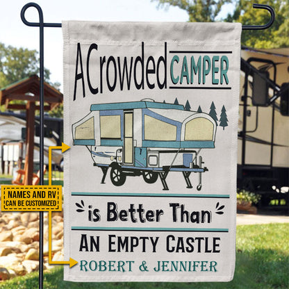 Personalized Camping A Crowded Camper Custom Flag