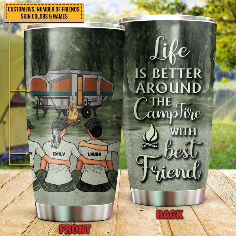 Personalized Camping Bestie Life Is Better Custom Tumbler