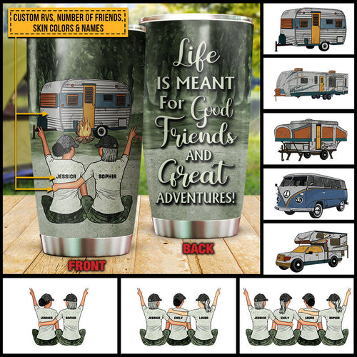 Personalized Camping Bestie Life Is Meant Custom Tumbler