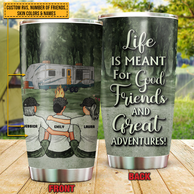Personalized Camping Bestie Life Is Meant Custom Tumbler