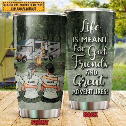 Personalized Camping Bestie Life Is Meant Custom Tumbler