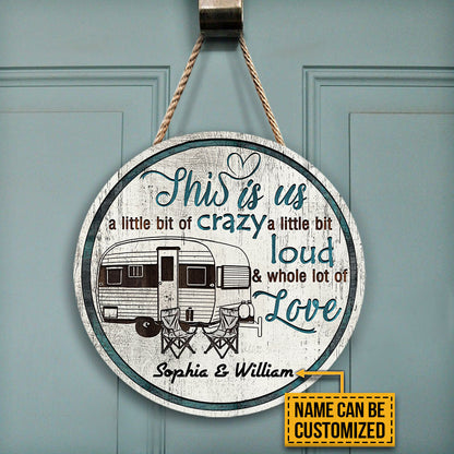 Personalized Camping Chair This Is Us Customized Wood Circle Sign