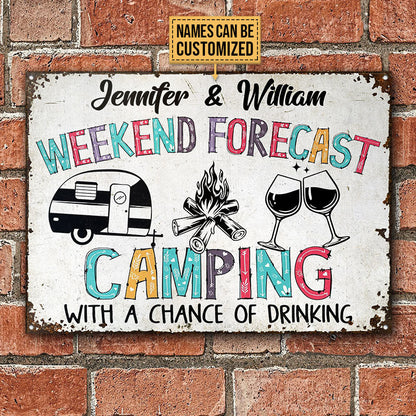 Personalized Camping Chance Of Customized Classic Metal Signs