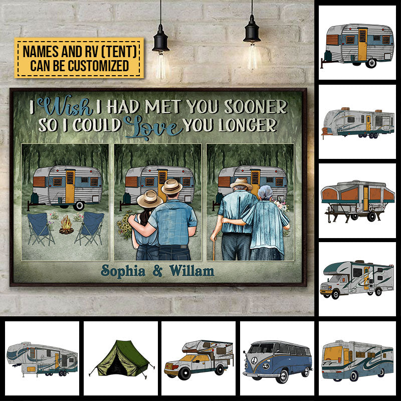 Personalized Camping Couple Met You Sooner Custom Poster