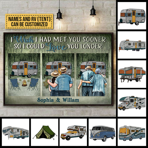 Personalized Camping Couple Met You Sooner Custom Poster