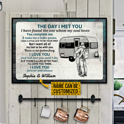 Personalized Camping Couple The Day I Met Customized Poster