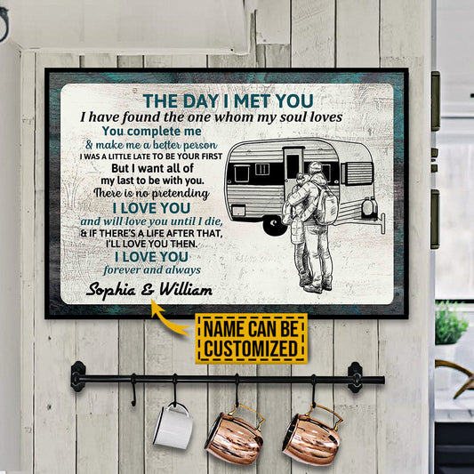 Personalized Camping Couple The Day I Met Customized Poster