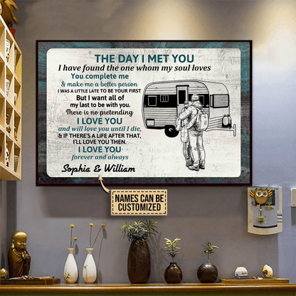 Personalized Camping Couple The Day I Met Customized Poster