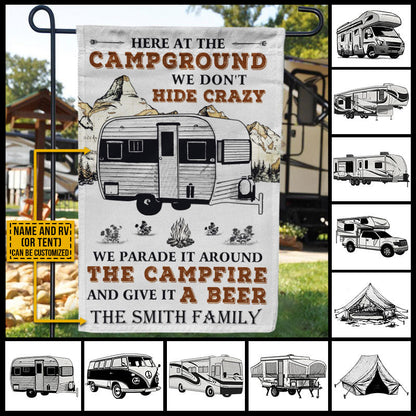 Personalized Camping Don't Hide Crazy Customized Flag