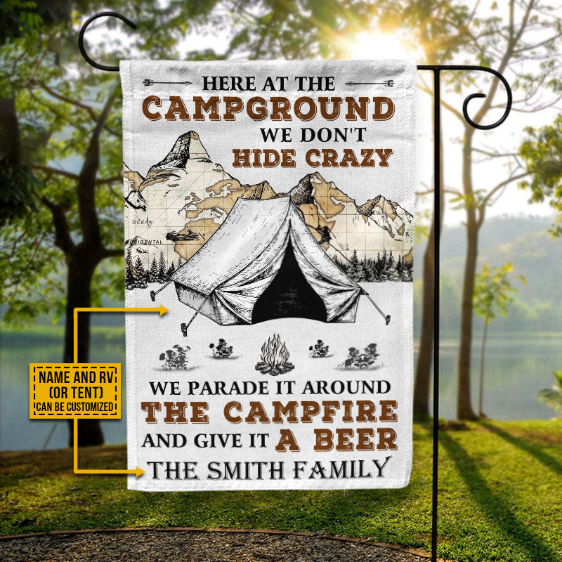 Personalized Camping Don't Hide Crazy Customized Flag