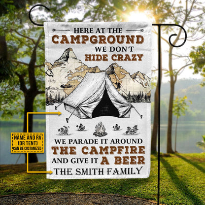 Personalized Camping Don't Hide Crazy Customized Flag