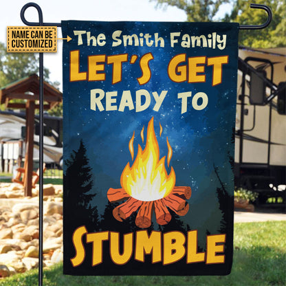 Personalized Camping Let's Get Customized Flag