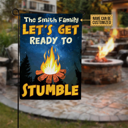 Personalized Camping Let's Get Customized Flag