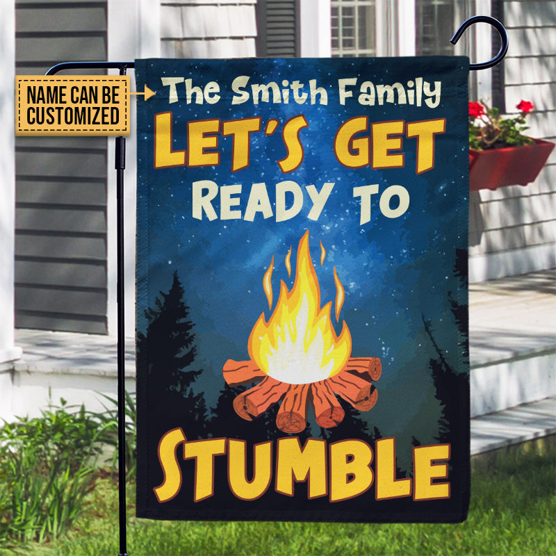 Personalized Camping Let's Get Customized Flag