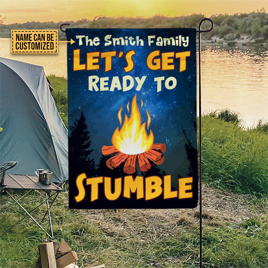 Personalized Camping Let's Get Customized Flag