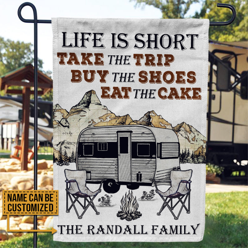 Personalized Camping Life Is Short Customized Flag