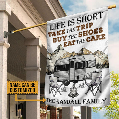 Personalized Camping Life Is Short Customized Flag