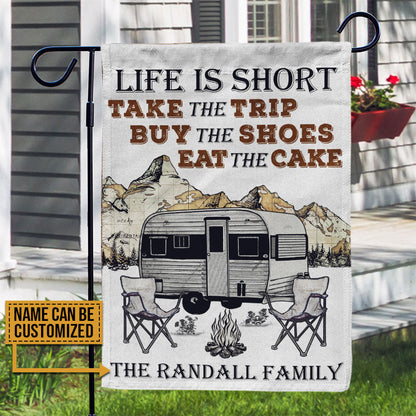 Personalized Camping Life Is Short Customized Flag