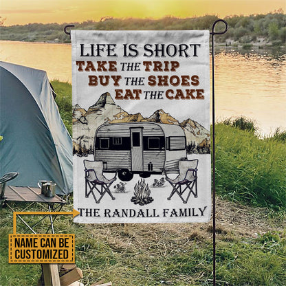 Personalized Camping Life Is Short Customized Flag