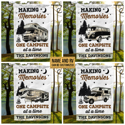Personalized Camping Making Memories One Campsite Custom Flag