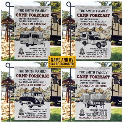 Personalized Camping Map Chance Of Drinking Customized Flag