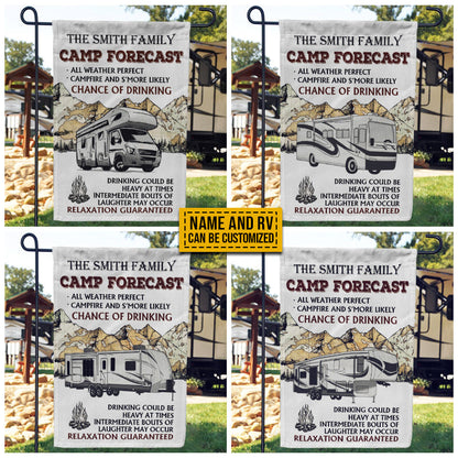 Personalized Camping Map Chance Of Drinking Customized Flag