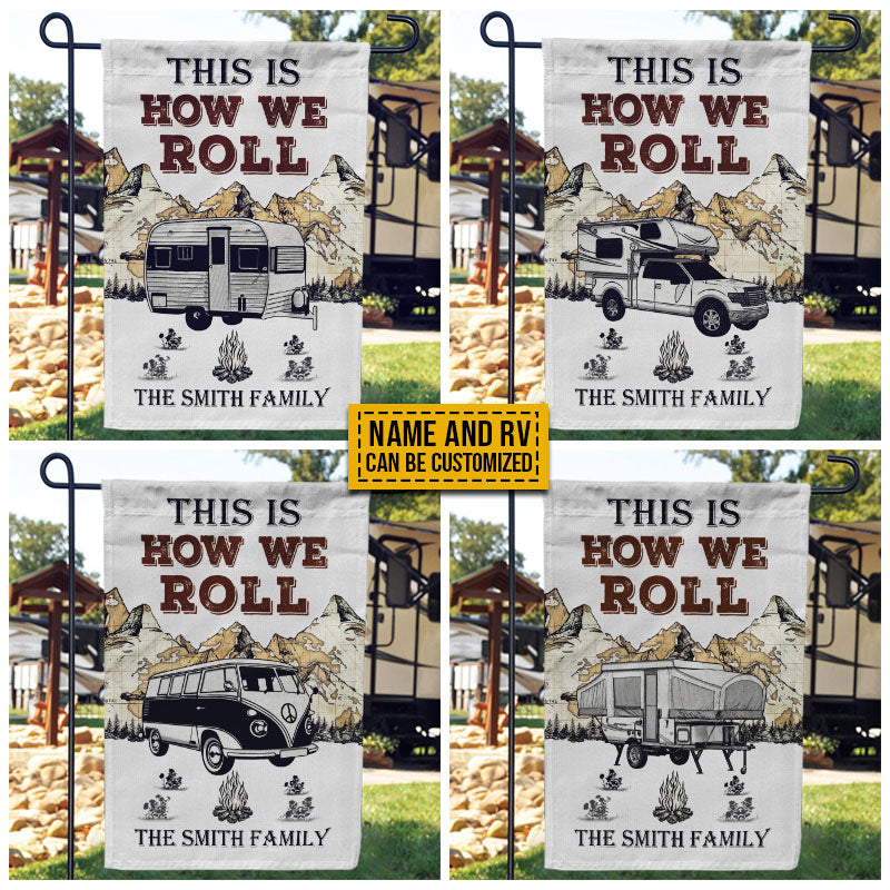 Personalized Camping Map How We Roll Customized Flag