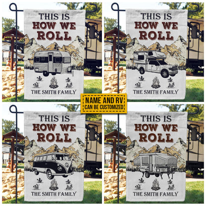 Personalized Camping Map How We Roll Customized Flag